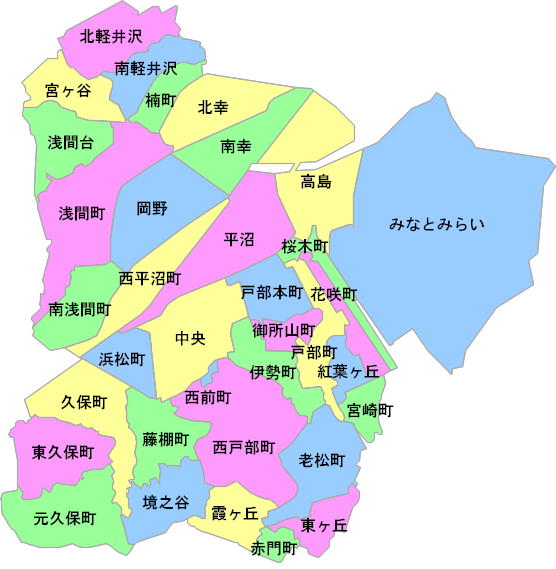 横浜市西区地図