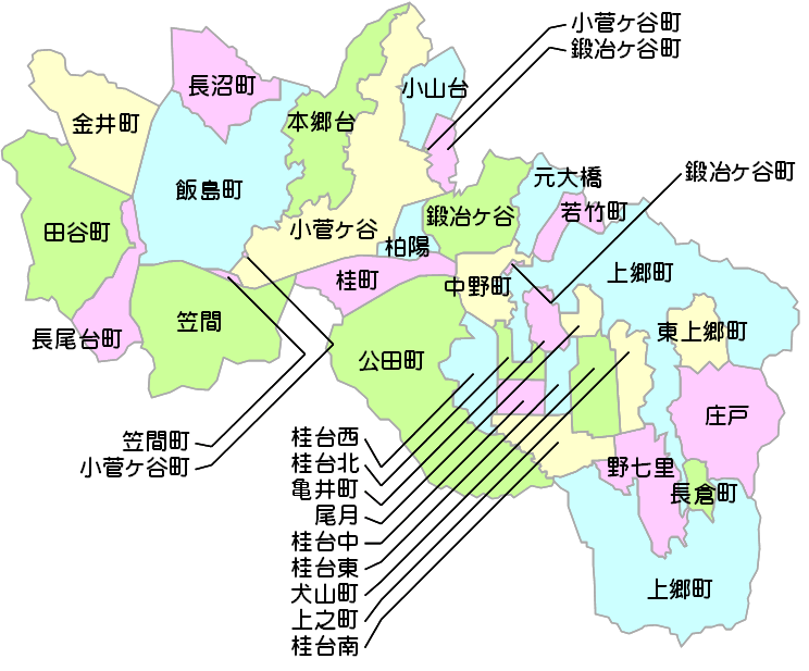 横浜市栄区地図