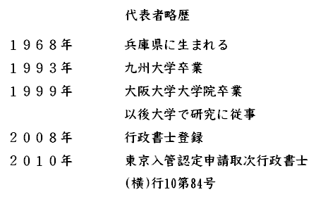 代表者略歴